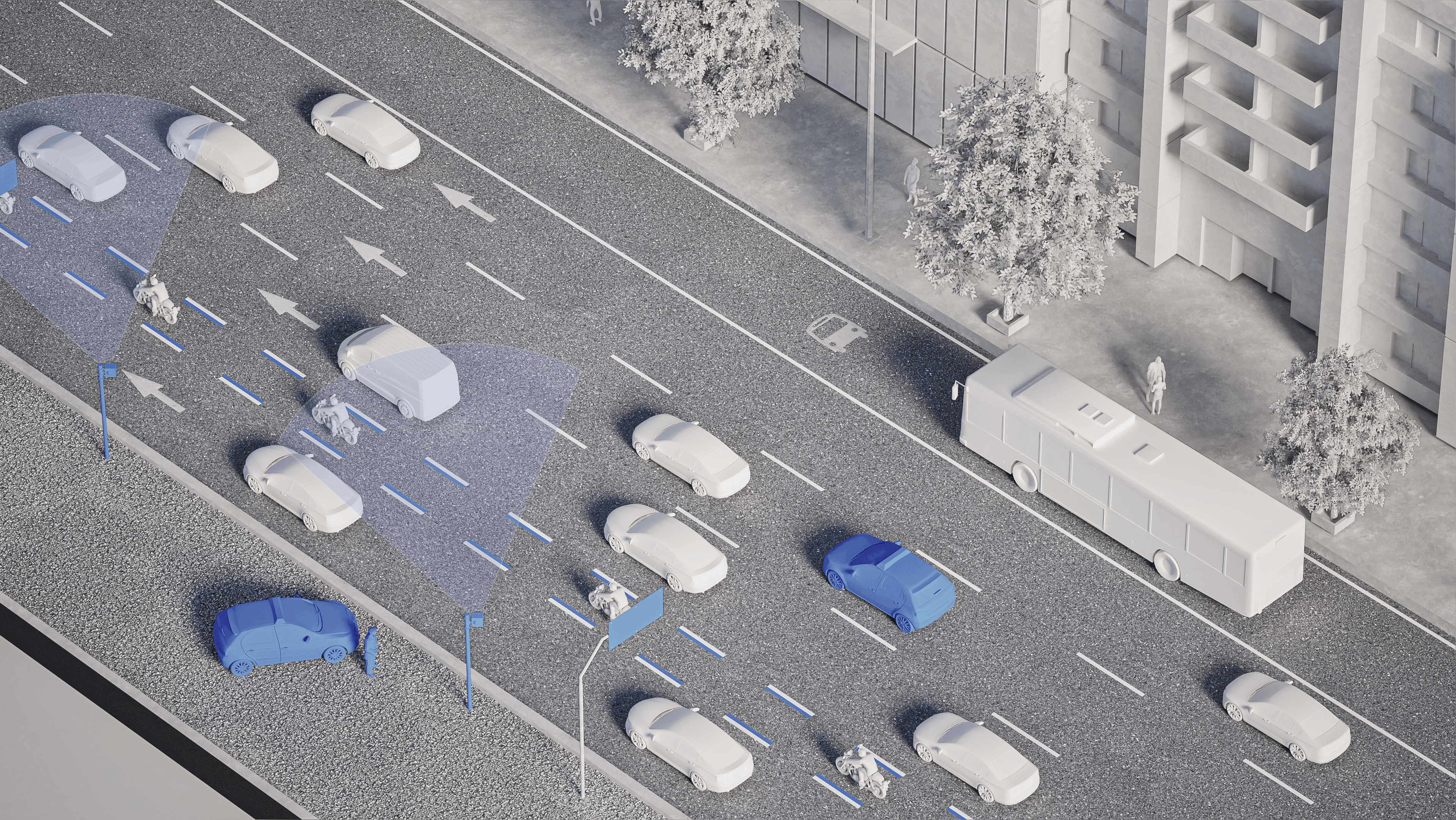 Fiscalização de trânsito em via urbana